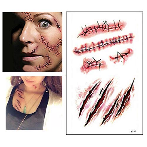 Halloween Waterproof Tattoos Stickers for Men and Women - 10 Sheets - Image 5