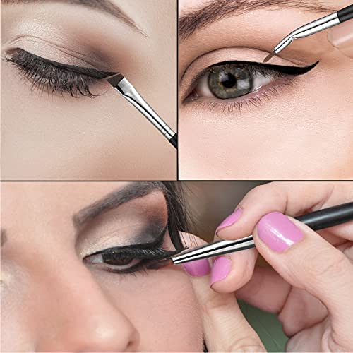 Eyeliner Brushes Set, JASSINS Fine Angled Eyeliner Brushes, Precision Gel Eye Liner Ultra Fine Bent Makeup Brush, 3PCS - Image 4