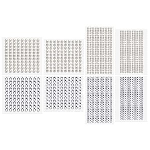 Face Gems Stick on, 1200pcs Pearl Rhinestones, 4 Sizes Makeup Stickers