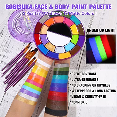 Professional Face Painting Kit 24 Colors Palette - Image 2