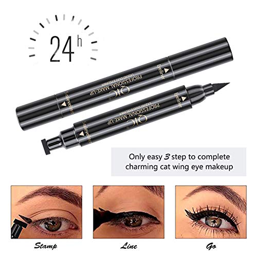Winged Eyeliner Stamp, FITDON Waterproof Dual Ended Eyeliner Pencil - Image 2