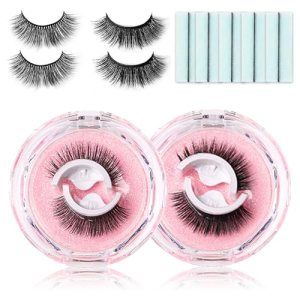 Reusable Self Adhesive Eyelashes Natural Look Lash Buddy Self-Adhesive Eyelashes (Pack of 2 Pairs)