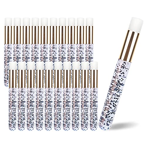 Lash Shampoo Brushes, Eyelash Brush Cleaner Lash Cleansing Brush Nose Pore Deep Blackhead Remover Cleaning Brush (20pcs in gold)