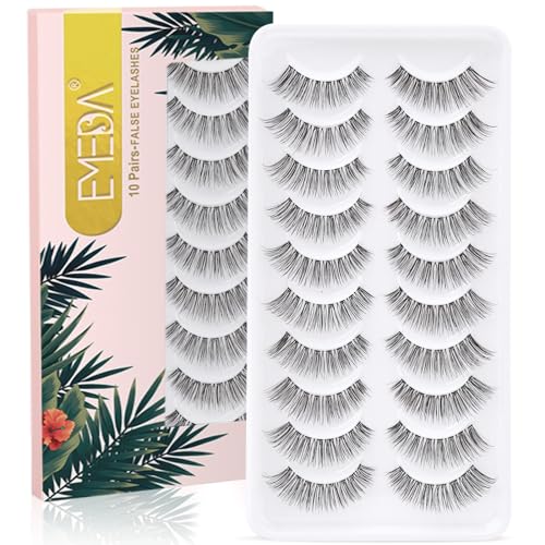 EMEDA 10 Pairs 3D False Eyelashes Natural Look Lightweight Reusable - Image 57