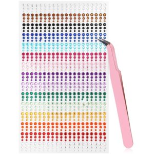 Face Gems Stickers Self-adhesive Rhinestones 15 Colors