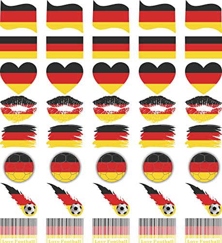 Meme Series 40 Sheets Germany Flag Temporary Tattoos World Cup European Cup Asian Cup African Cup Football Face Fattoo