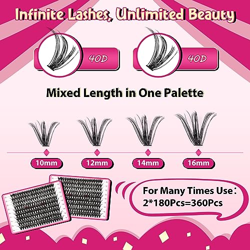 Lash Extension Kit 280Pcs Individual Lashes with Various Styles for DIY - Image 113
