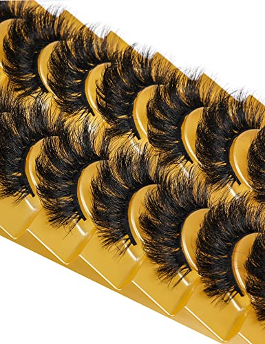 Fluffy Mink Eyelashes 8D 20mm C Curl Pack 10 Pairs Wispy Full Reusable - Image 18