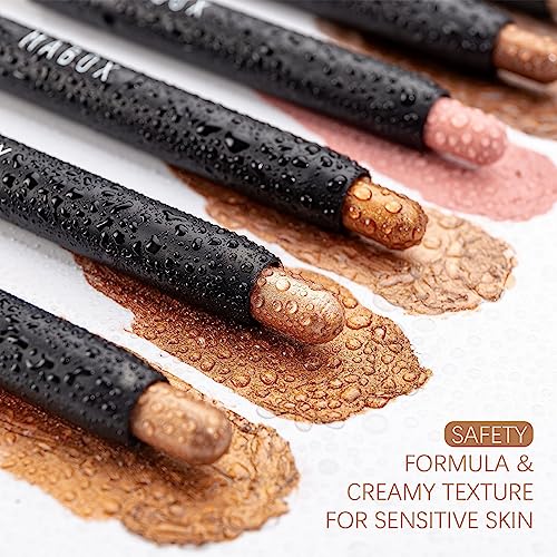 6 Colors Glitter Eyeshadow Stick Set, Waterproof & Long Lasting Eye Shadow Pencil, Matte & Glitter & Metallic - Image 4