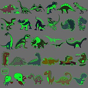 Ooopsiun Luminous Dinosaur Temporary Tattoos for Kids - 90 Styles Glow in The Dark, Dinosaur Birthday Party Decorations Supplies Favors for Boys Kids Ooopsiun 12 Count (Pack of 1)