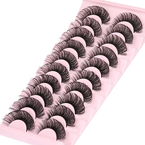 Newcally Wispy Natural False Eyelashes 10 Pairs Multipack - Image 11