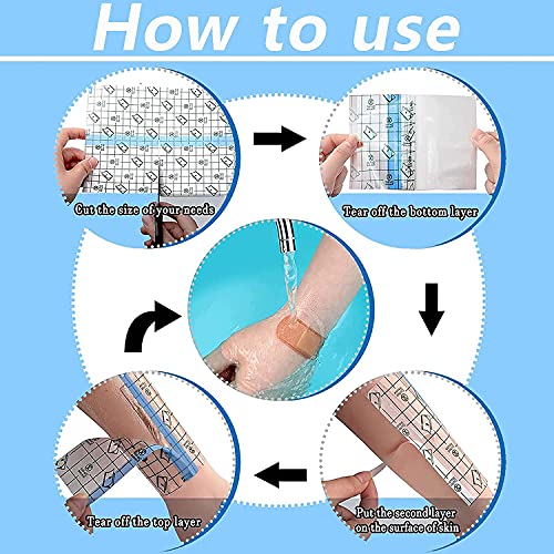 Tattoo Aftercare Bandage – Waterproof Skin Protection Tape – Second Skin Bandage for Wound Healing – Transparent Tattoo Wrap– Sterile and Safe Clear Bandages Roll 6 in x 1 yd - Image 2