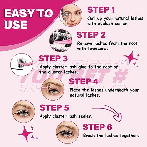 Lash Extension Kit 280Pcs Individual Lashes with Various Styles for DIY - Image 119
