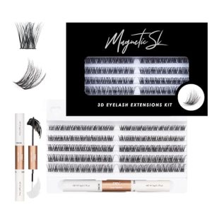 DIY Eyelash Extensions Kit 120 Lash Cluster Reusable Natural Look