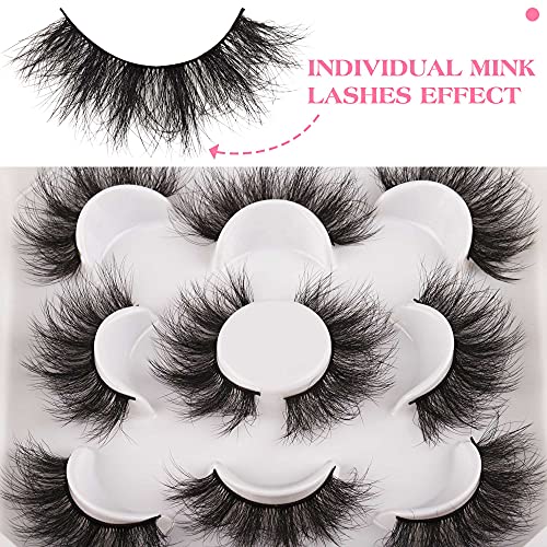 JIMIRE Mink Fluffy Volume 3D Wispy Long Fake Eyelashes 14 Pairs Pack - Image 13