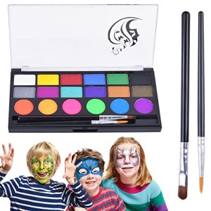 Focenat 18 Colors Face Paint Palette Kit, Safe & Easy to Apply
