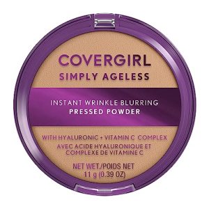 Covergirl Wrinkle Blurring Pressed Powder, Hyaluronic Acid & Vitamin C, Mattifying, 0.39 Ounce