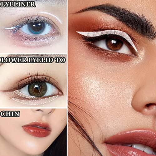"12 PCS White Eyeliner Pencils, Long Lasting Waterproof Eye Makeup Pencils" - Image 2