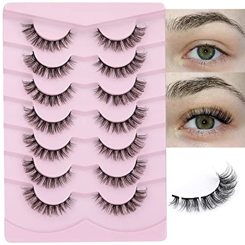 Lashes Wispy False Eyelashes Natural Look 3D Mink Eye Lashes Pack (A10-14mm) 10 Pair - Image 13