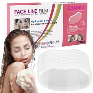EBANKU 100 PCS Microblading Permanent Makeup Shower Face Shields Visors Protective Water Shields for Eyelash Extensions Eye Eyelid Surgery Aftercare and Hairspray Salon Supplies