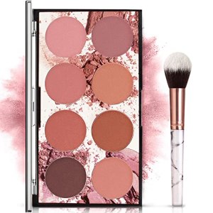 Elegant 8-Color Blush Palette, Matte Mineral Powder, Professional Makeup Set