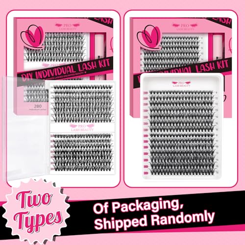 Lash Extension Kit 280Pcs Individual Lashes with Various Styles for DIY - Image 116