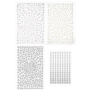 Rhinestone Stickers Self Adhesive Pearls Jewels for Makeup DIY Decorations