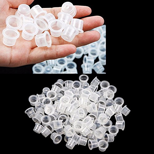 Tattoo Ink Caps Medium 1000PCS Disposable Plastic Tattoo Ink Cups Pigment Ink Caps for Tattooing - Image 9