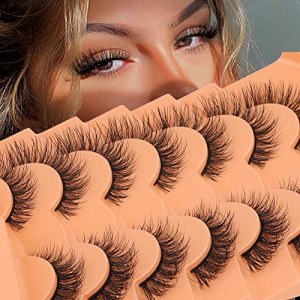ALPHONSE 16MM Natural Look Flat False Eyelashes 7 Pairs Pack