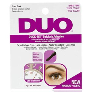 DUO Quick-Set Dark False Strip Lash Adhesive, Dries Dark 0.18 Oz, 0.71 ounces (67582)