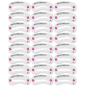 Eyebrow Stencils Kit, Reusable 24 Pieces for Beginner Makeup