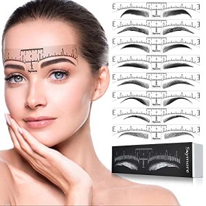 Eyebrow Ruler Sticker Adhesive Eyebrow Microblading Guide for Makeup Tool 100Pcs