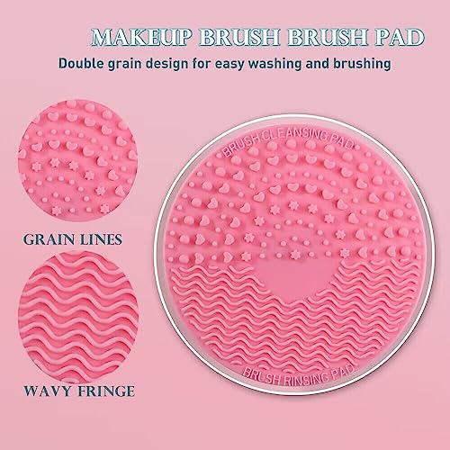 Makeup Brush Cleaning Mat, Silicone Makeup Brush Scrubber, Makeup Brush Cleaner Pad, Cosmetic Brush Cleaner, Brush Cleaning Pad with Suction Cup - Image 2