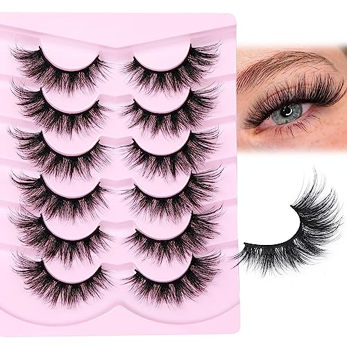 Lashes Wispy False Eyelashes Natural Look 3D Mink Eye Lashes Pack (A10-14mm) 10 Pair - Image 24