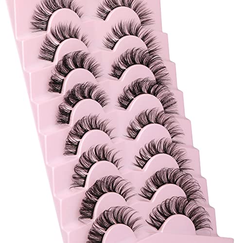 Lashes Wispy False Eyelashes Natural Look 3D Mink Eye Lashes Pack (A10-14mm) 10 Pair - Image 22