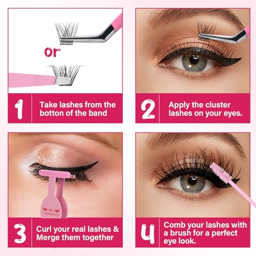 Lash Extension Kit 280Pcs Individual Lashes with Various Styles for DIY - Image 107