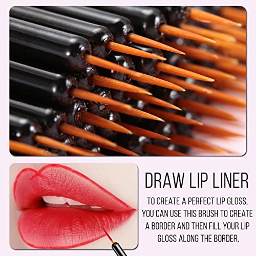 KINGMAS 100 Pack Eyeliner Brush, Ultra-fine Point, Cosmetic Eye Wands, Makeup Tool - Image 3