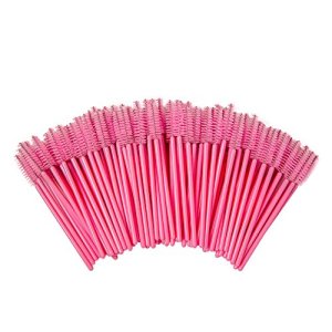 Shintop 100pcs Pink Disposable Eyelash Brushes Eye Lash Makeup Brush