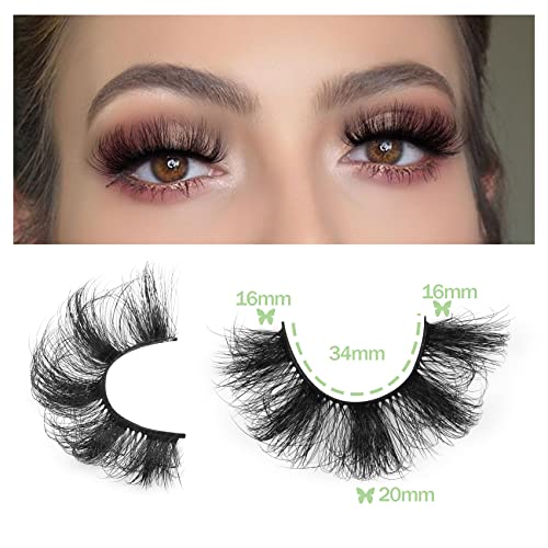 Fluffy Mink Eyelashes 8D 20mm C Curl Pack 10 Pairs Wispy Full Reusable - Image 2