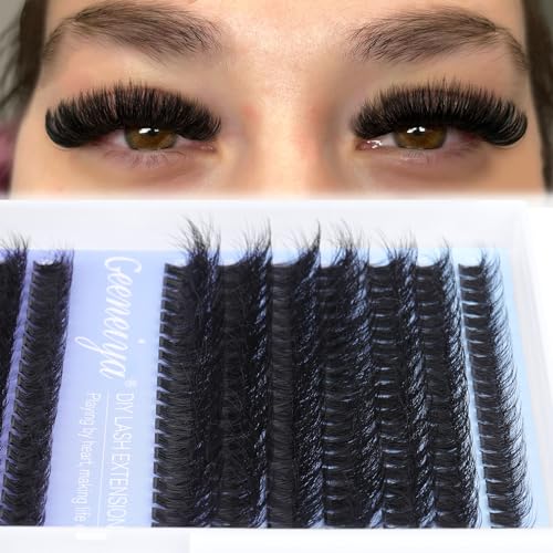 Geeneiya Fluffy Lash Clusters Kit, 10-18MM, 280Pcs, Lash Bond, Remover, Tweezers - Image 2