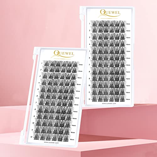 QUEWEL Lash Extension Kit, Clusters Bond & Seal, Applicator Tool, Glue Remover, Natural Look (FDD-H01-kit) - Image 95