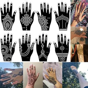 India Henna Tattoo Stencil Set 20x10.5cm