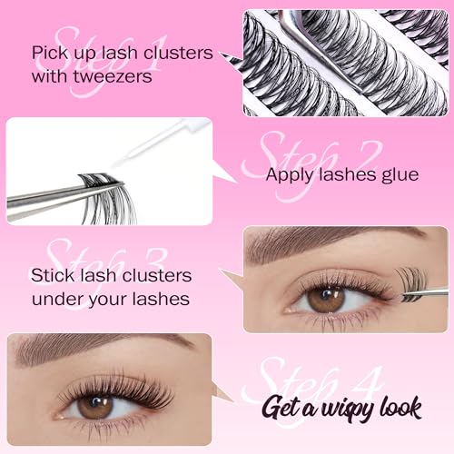 Fluffy Eyelash Extension Kit Volume Lash Clusters 10-18mm 100D DIY Lash Extension Kit - Image 11