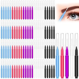 100Pcs Multifunctional Micro Eyebrow Brush, 5 Colors CANIPHA, Thoughtful Design & Easy to Store
