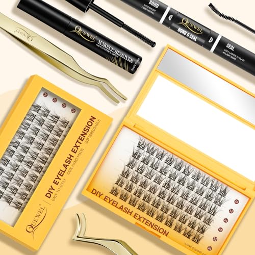 QUEWEL Lash Extension Kit, Clusters Bond & Seal, Applicator Tool, Glue Remover, Natural Look (FDD-H01-kit) - Image 15