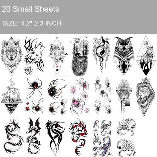 AWLEE Tribal Totem Temporary Tattoos - Long Lasting 35 Sheets - Image 12