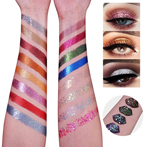 UCANBE Pro Glitter Eyeshadow Palette - 16 Colors Ultra Shimmer - Image 2