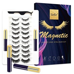Magnetic Eyelashes & Eyeliner Kit 10 Pairs 3D & 5D Reusable Short Long Lashes Set