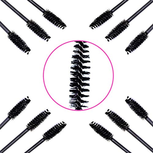 100 PCS Black Disposable Eyelash Brushes Mascara Wands Eye Lash Eyebrow Applicator - Image 2