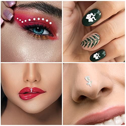 AIEX 4 Sheets Festival Face Gems Stick on, Self-Adhesive Face Jewels Stickers - Image 4